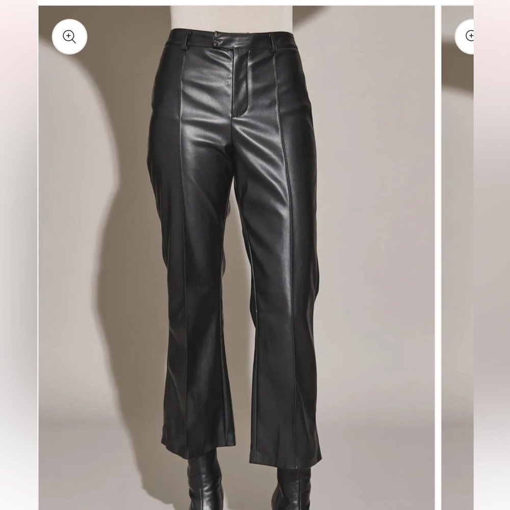 Mustard Seed Black Faux Leather Pants
